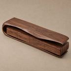 Sculptural Wood TV Stand With Curved Waterfall Base For Living Room
