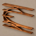 Sculptural Tree Branch Wood TV Stand With Shelving For Living Room