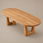 Contemporary Oval Dining Table With Angled Sculptural Legs For Dining Room