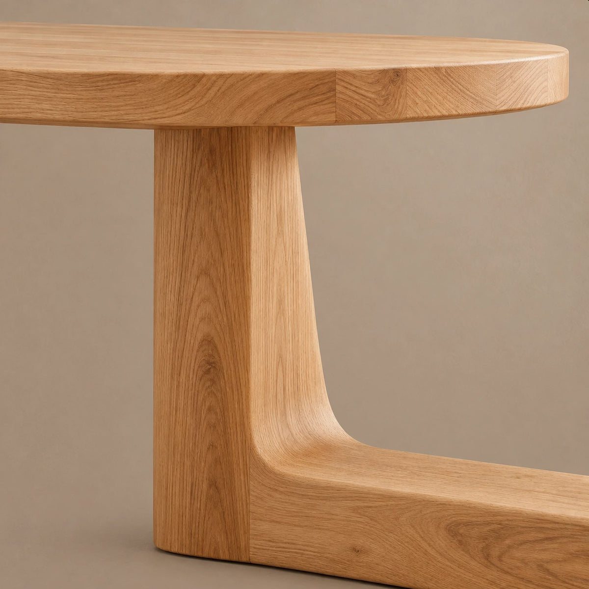 Contemporary Oval Dining Table With Angled Sculptural Legs For Dining Room