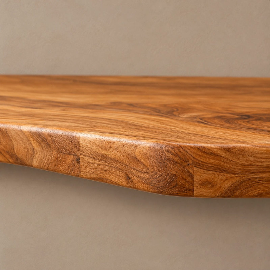 Sculptural Branch Wood Wall Mounted TV Shelf For Living Room