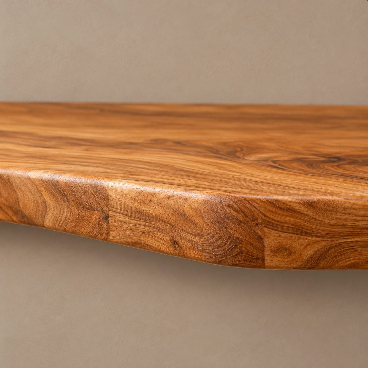 Sculptural Branch Wood Wall Mounted TV Shelf For Living Room