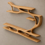 Organic Sculptural Wall TV Shelf With Branch Form For Living Room