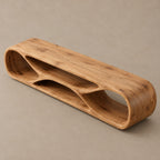 Contemporary Curved TV Console With Sculptural Loop Base For Living Room