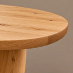 Handcrafted Oval Dining Table With Asymmetrical Curved Base For Dining Room