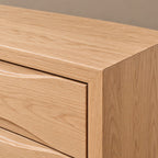 Scandinavian Wide Dresser With Clean Curved Drawer Fronts For Bedroom