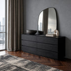 Contemporary Solid Wood Dresser With Six Spacious Drawers For Bedroom