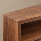 Modern Wood Dresser With Open Shelf And Drawers For Bedroom