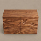 Organic Wave Carved Dresser With Flowing Drawer Fronts For Living Room
