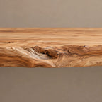Organic Live Edge TV Console With Root Base Drawer For Living Room