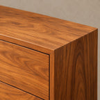 Mid Century Dresser With Sculpted S Curve Front For Bedroom