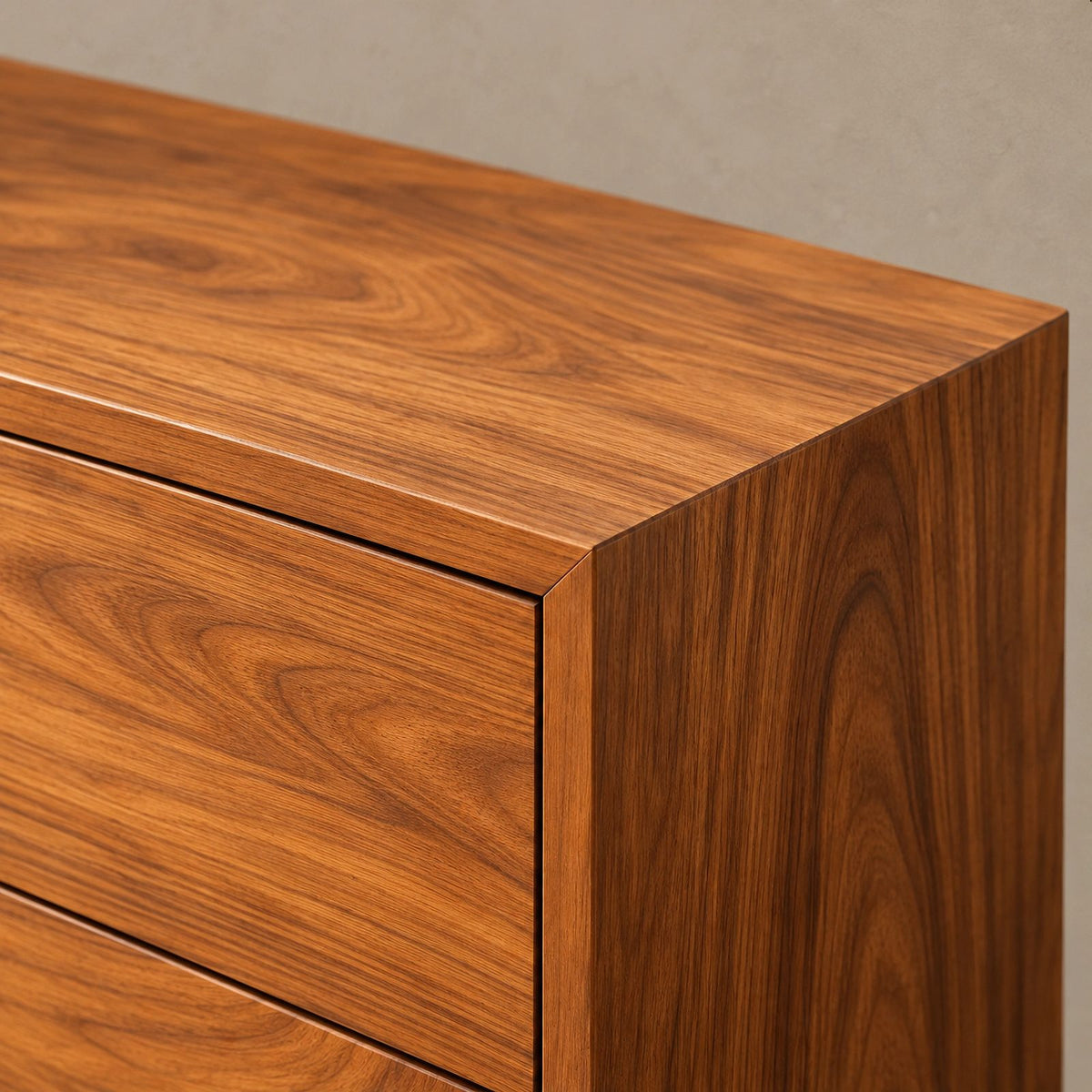 Mid Century Dresser With Sculpted S Curve Front For Bedroom