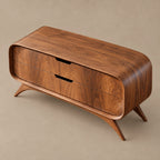 Mid Century Curved Sideboard With Sculptural Legs For Living Room