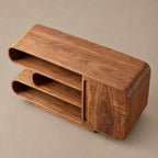 Contemporary Sideboard With Curved Open Shelving For Living Room