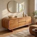 Organic Curved Sideboard With Flowing Silhouette For Family Room