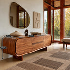 Organic Curved Sideboard With Flowing Silhouette For Family Room