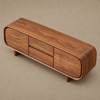 Organic Curved Sideboard With Flowing Silhouette For Family Room
