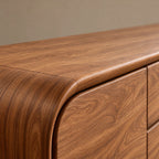 Organic Curved Sideboard With Flowing Silhouette For Family Room
