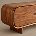 Organic Curved Sideboard With Flowing Silhouette For Family Room