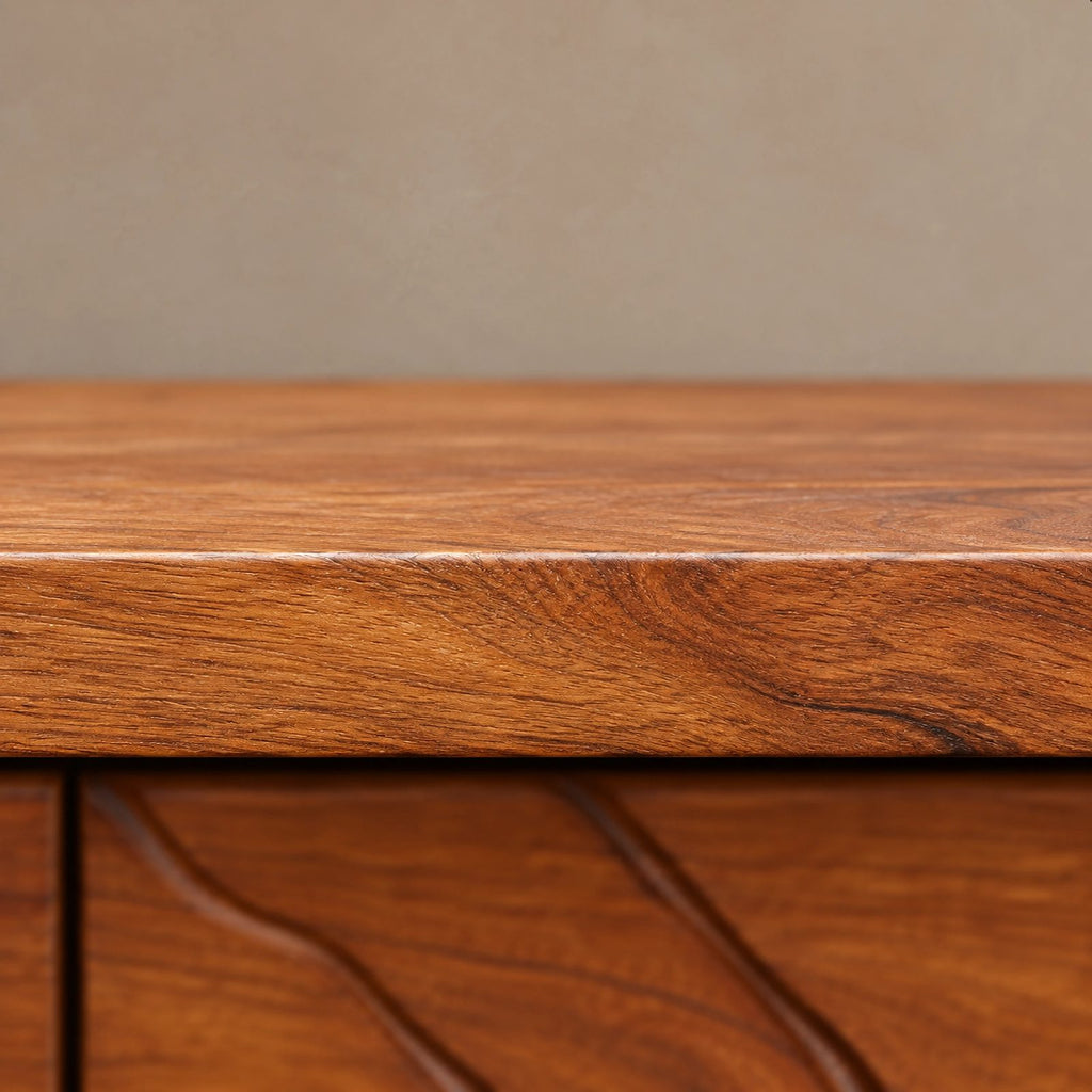 Modern Branch Carved Sideboard With Storage Doors For Dining Area