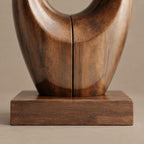 Sculptural Wood Piece With Stacked Figure Eight Loops