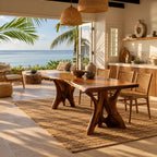 Organic Live Edge Dining Table With Branching Root Legs For Dining Room