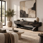 Organic TV Stand With Root Inspired Base For Living Room