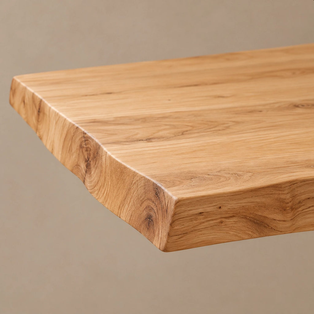 Handcrafted Live Edge Dining Table With Cross Stretcher Trestle For Dining Room