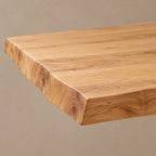 Handcrafted Live Edge Dining Table With Cross Stretcher Trestle For Dining Room