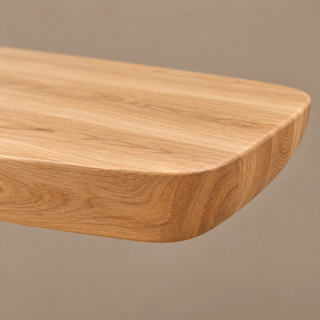 Artisan Live Edge Dining Table With Twin Arch Pedestal Legs For Dining Room
