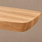 Artisan Live Edge Dining Table With Twin Arch Pedestal Legs For Dining Room