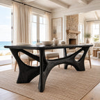 Woodland Solid Wood Dining Table With Branching Root Lattice Base For Dining Room