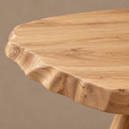 Organic Live Edge Round Dining Table With Ring Pedestal Base