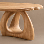 Organic Live Edge Round Dining Table With Ring Pedestal Base