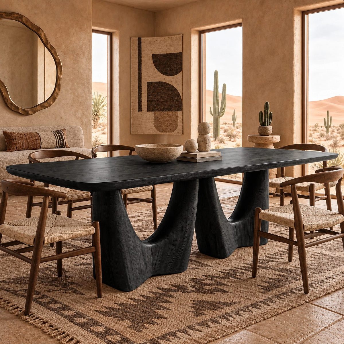 Organic Live Edge Dining Table With Flowing Branch Legs For Dining Room