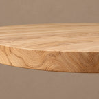 Farmhouse Round Dining Table With Natural Stump Legs For Dining Room