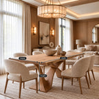Contemporary Dining Table With Crossed Branch Legs For Dining Room