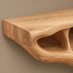 Organic Solid Wood Tree TV Console With Branch Shelves For Living Room