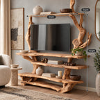 Sculptural Branch Frame TV Console With Display Shelves For Living Room