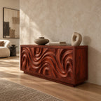 Contemporary Flowing Wave Sideboard For Dining Room