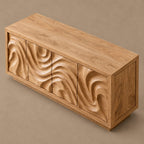 Contemporary Flowing Wave Sideboard For Dining Room