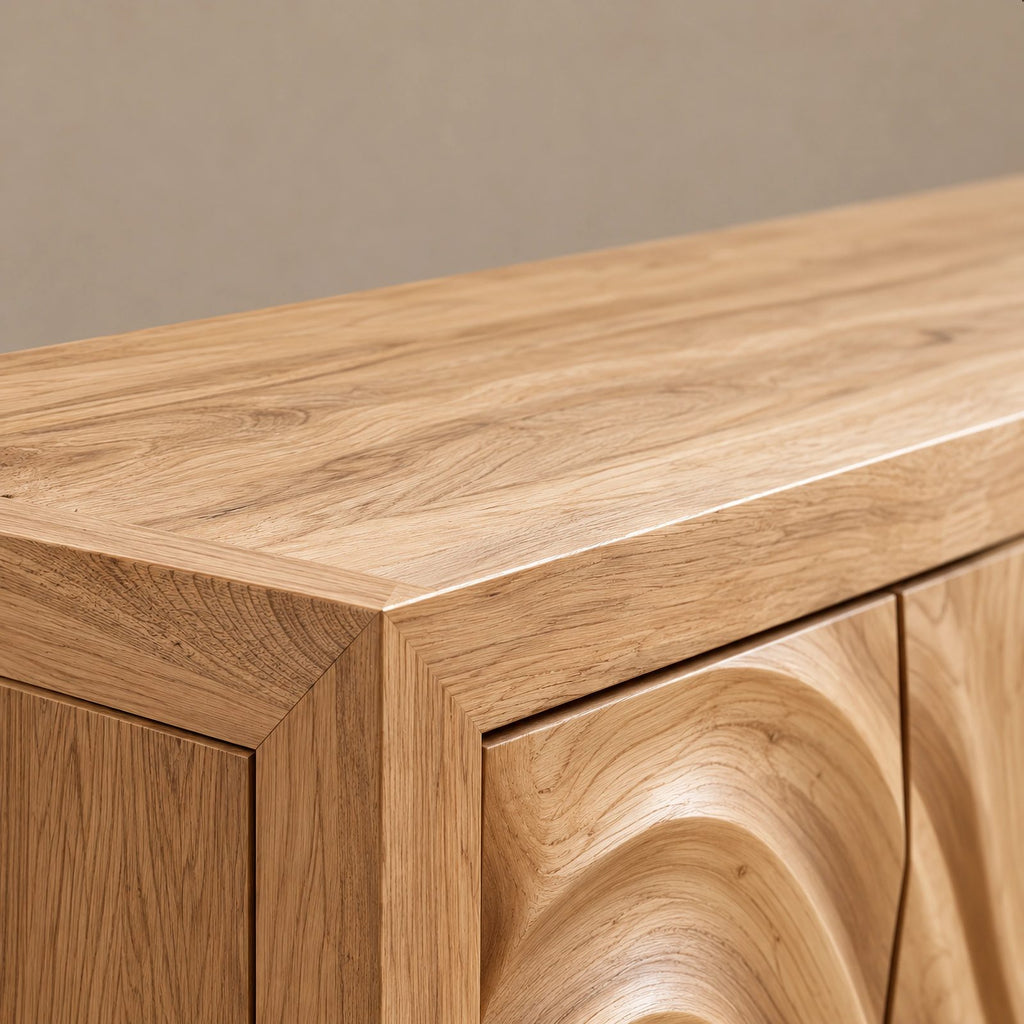 Contemporary Flowing Wave Sideboard For Dining Room