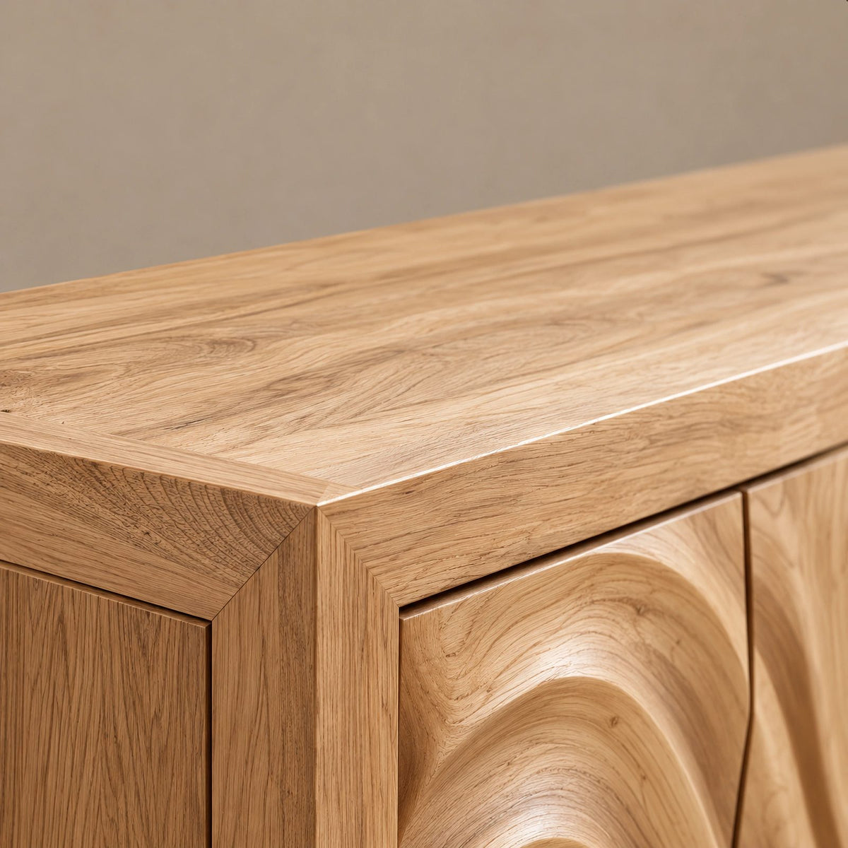 Contemporary Flowing Wave Sideboard For Dining Room