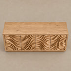 Organic Wave Carved Sideboard For Dining Room