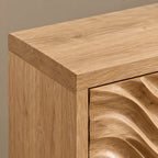 Organic Wave Carved Sideboard For Dining Room