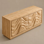 Sculptural Wave Front Storage Sideboard For Dining Room