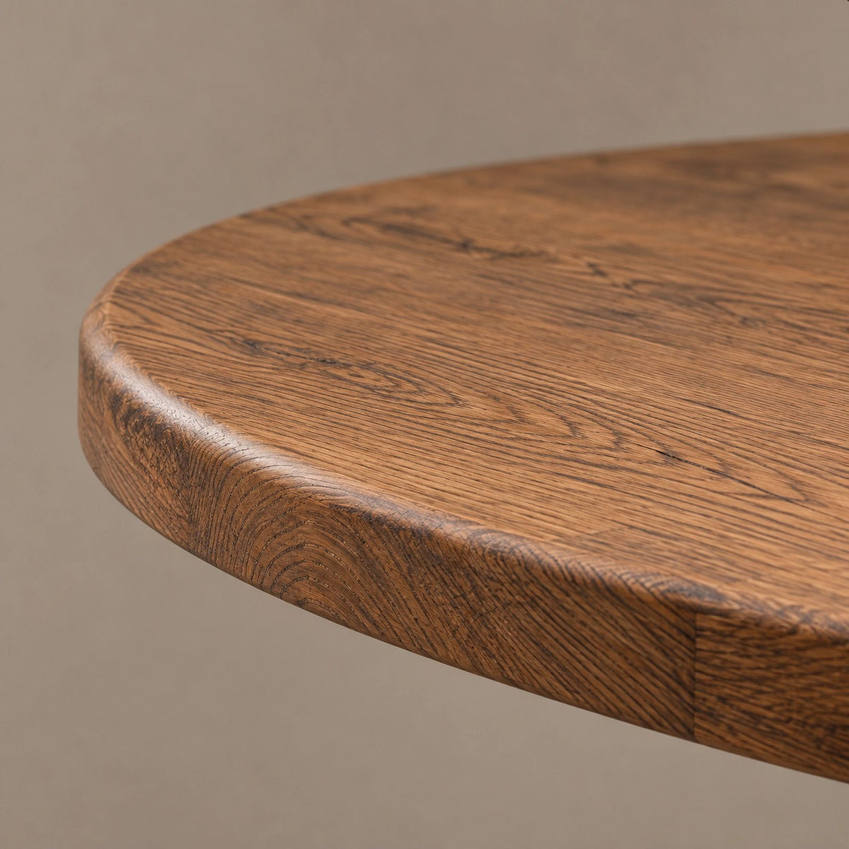 Farmhouse Solid Wood Round Pedestal Dining Table For Dining Room