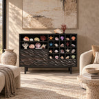 Scandinavian Sideboard With Open Display Compartments For Dining Room