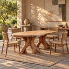 Mid Century Live Edge Dining Table With Sculptural Root Base For Dining Room