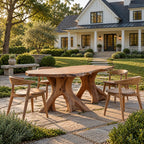 Mid Century Live Edge Dining Table With Sculptural Root Base For Dining Room